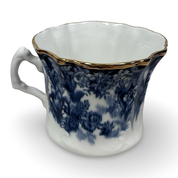 Vintage Hammersley Tea Cup 3" Blue White Victorian Gold Trim Bone China England - Picture 1 of 9